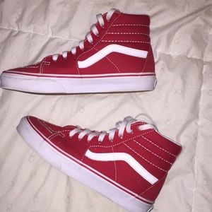 Red high top vans